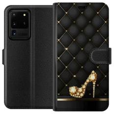 Samsung Galaxy S20 Ultra Sort Tegnebogsetui Lyxig Sko