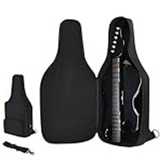 CBDYWVR Bärgitarrväska för PDP Riffmaster trådlös gitarr PlayStation/Xbox, multifunktionell bärväska för elgitarr och tillbehör med axelremmar, Svart, väska