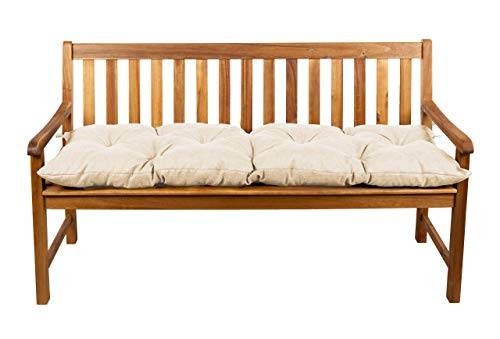 Gutekissen® Bänkdyna stolsdyna trädgårdsgunga utomhusbruk LS (170x60, Krämfärgad)
