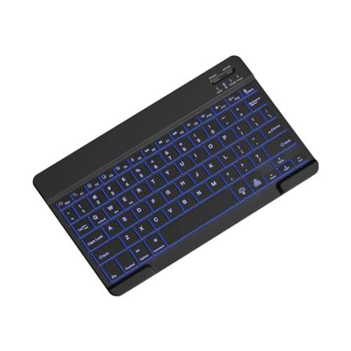 NONDK 10 bakgrundsbelyst tangentbord mini bärbar Bluetooth tyst tangentbord för mobiltelefoner, surfplattor och bärbara datorer trådlöst tangentbord B