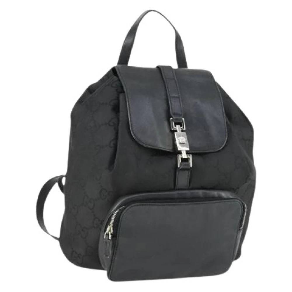 Gucci Vintage Pre-owned Canvas Rygsæk - Vintage - Dame - Sort - ONE SIZE - Uld