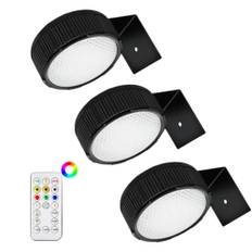 3 Pack Picture Lights For Wall Battery Operated, Dimmable Painting Light, 20 RGB Colors Display Light Dimmable, Led Art Lamp With Remote Decor Frames Library, Cafe