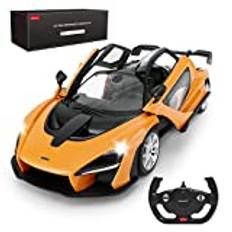 RASTAR 1/14 McLaren Senna fjärrkontroll bil, McLaren RC bildörrar öppen leksak McLaren bil orange racerbil