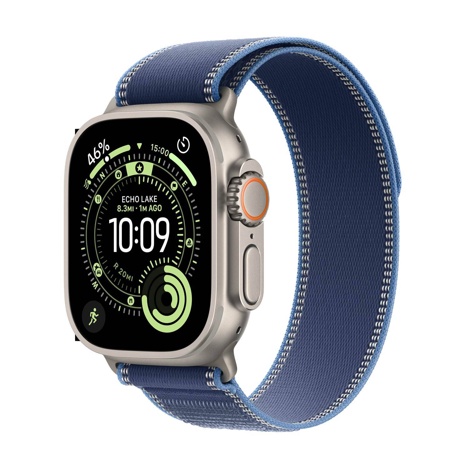 Apple Watch Ultra 3 GPS+Cell 49mm Natural Titanium Blue/Bright Blue Trail Loop - M/L