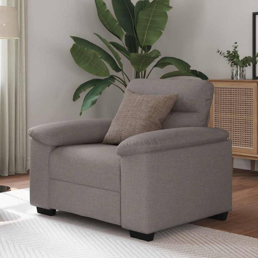 Soffstol taupe 100x81x84 cm tyg