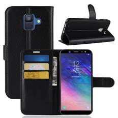 Samsung Galaxy A6 (2018) - Læder cover / pung - Sort