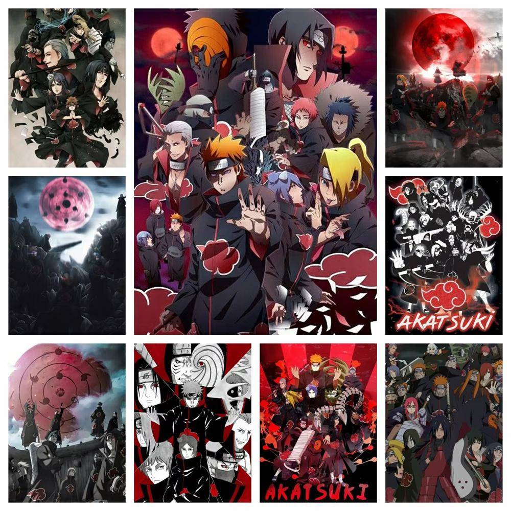Naruto Akatsuki 2026 Ny Diamantmålning Broderi Anime Konst Korsstygn Mosaik Strass Hantverk Barnpresenter
