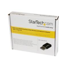 StarTech.com USB 2.0 AC600 trådlös-AC-nätverksadapter med mini dual-band - 1T1R 802.11ac WiFi-adapter - Nätverksadapter - USB 2.0 - Wi-Fi 5 - svart