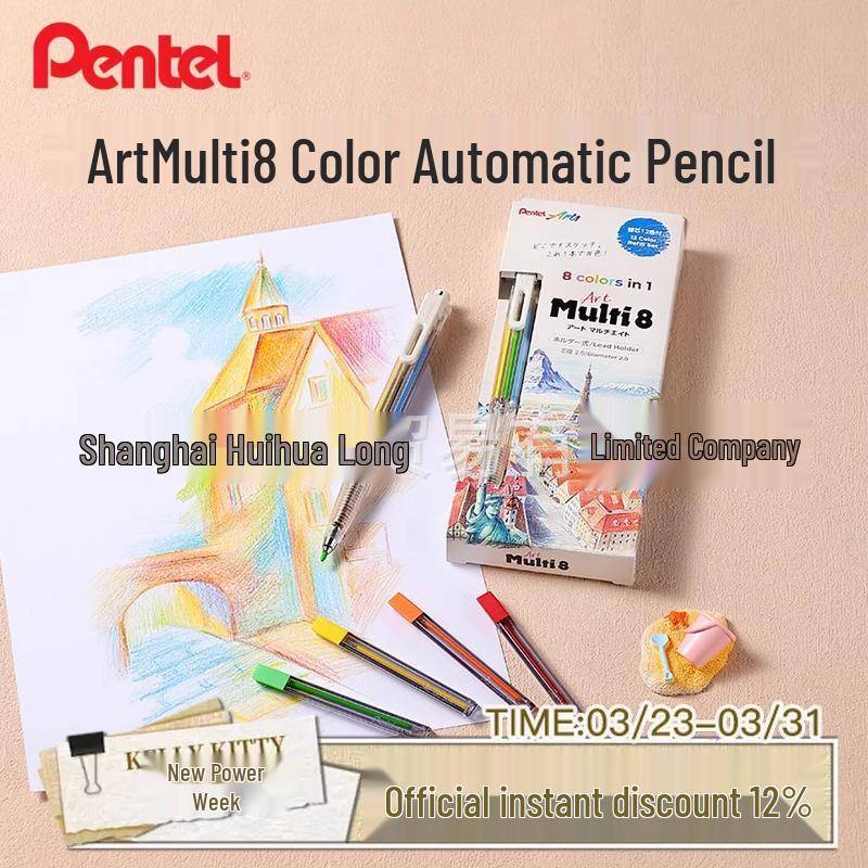 Pentel Multi+8 Färgkritspenna påfyllningsset (8 färger) - Vinnare av Grand Prize för kontorsmaterial gray