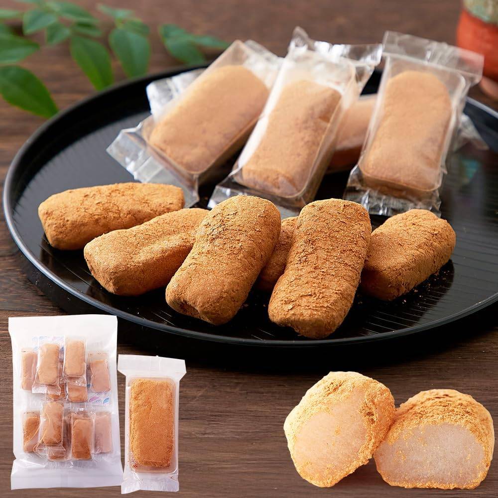 Natural Life Kinako Mochi (12 stycken) Inhemska individuellt förpackade japanska sötsaker Risgodis Dango Snacks Godis