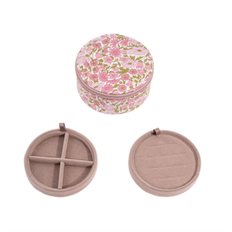 Bon Dep - Smykkeskrin Jewelry box round mw Liberty, Poppy and Daisy