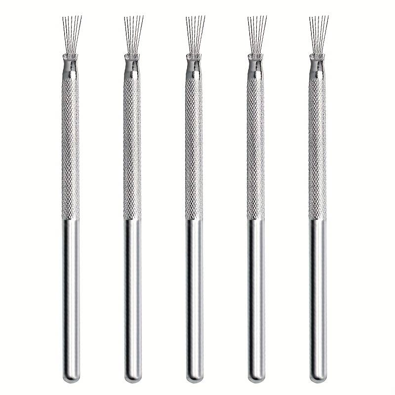 5pcs 7-needle Nail Art Pen, Striped Line Nail Art Pen, Needle With Stainless Steel Handle, Ultra- Nail Brush, Nail Line Drawing Tool - Suitable For Nail Salons Nail Tech Must Haves