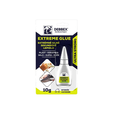 Ekstrem Lim DEBBEX EXTREME GLUE 10g - Øjeblikkelig limning af plastik, keramik, glas, gummi eller læder - DEN BRAVEN