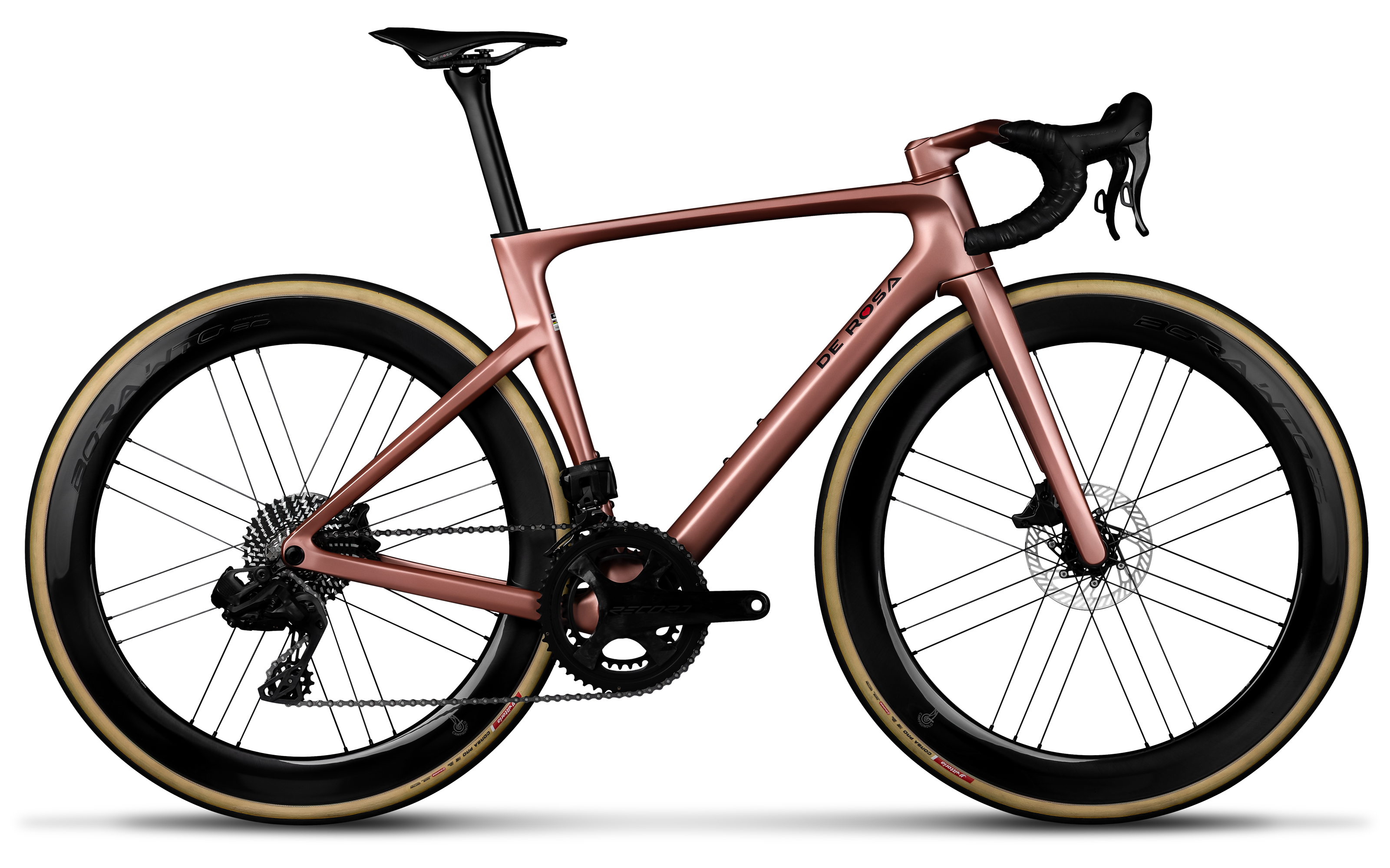 De Rosa Merak | Sram Force E1 + Powermeter | Fulcrum Soniq - Classic Rose / S (52)