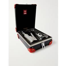 Globe-Trotter - Alessi Leather-Trimmed Stainless Steel Cocktail Set - Men - Black