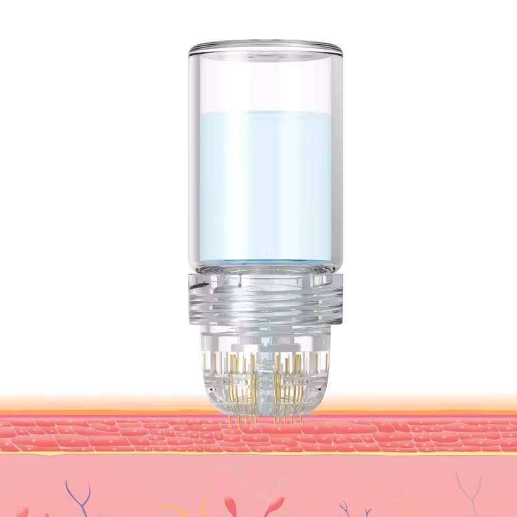 Hydra Needle Titanium needle Tool and Serum Applicator 20 Needles - Cosmetic Derma Tool For Face,Beard Growth