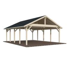 Palmako dobbelt carport Robert ubehandlet 40,6 m²