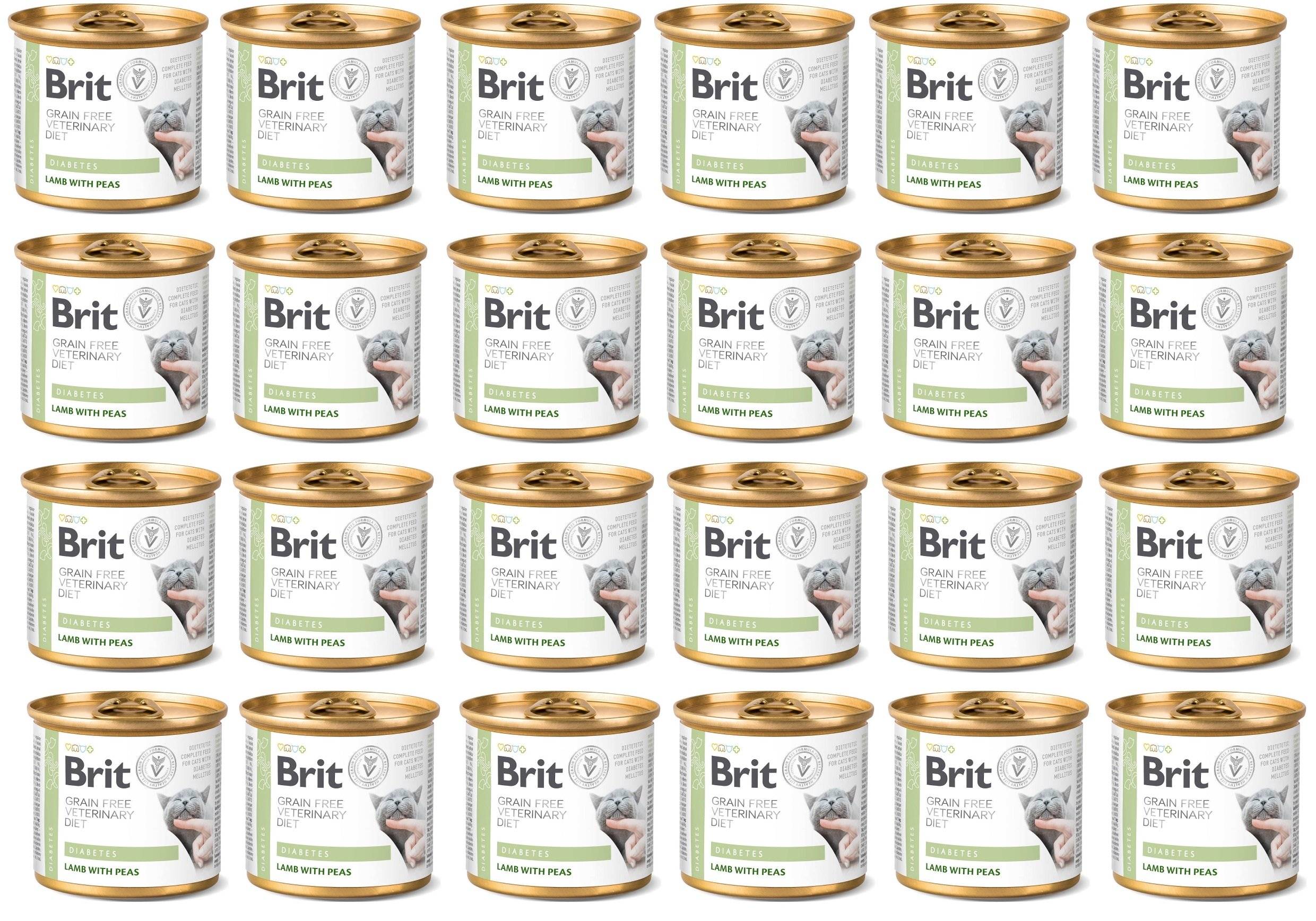 BRIT Veterinary Diet Diabetes Lamm&Pea 24x200 g