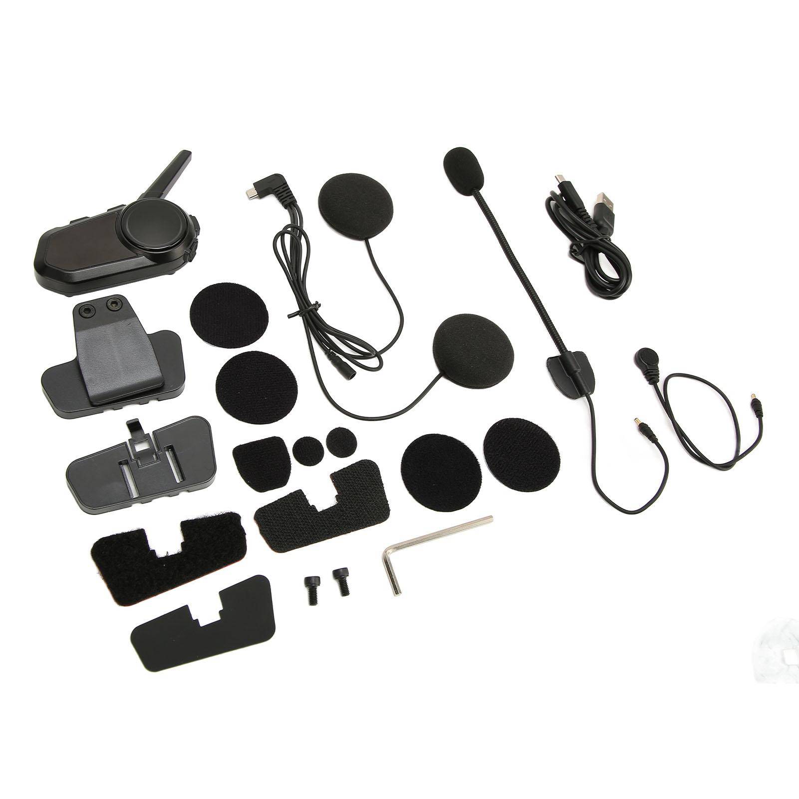 Hjälm Bluetooth Headset 6 Personer Pratar 2000m Räckvidd Intelligent Brusreducering Motorcykel