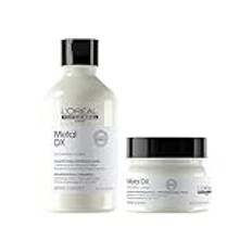 L'Oréal Professionnel | hårinpackning, avlägsnar produktrester från hårbotten, 250 ml & L'Oréal Professionnel | schampo, avlägsnar produktrester från hårbotten, Serie Expert Metal DX, 300 ml