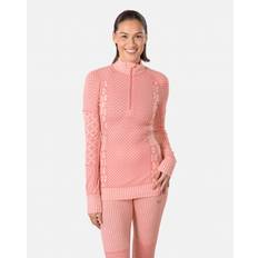 Smekker Half-Zip Baselayer - 100% Merino Wool - PASTEL DUSTY PINK