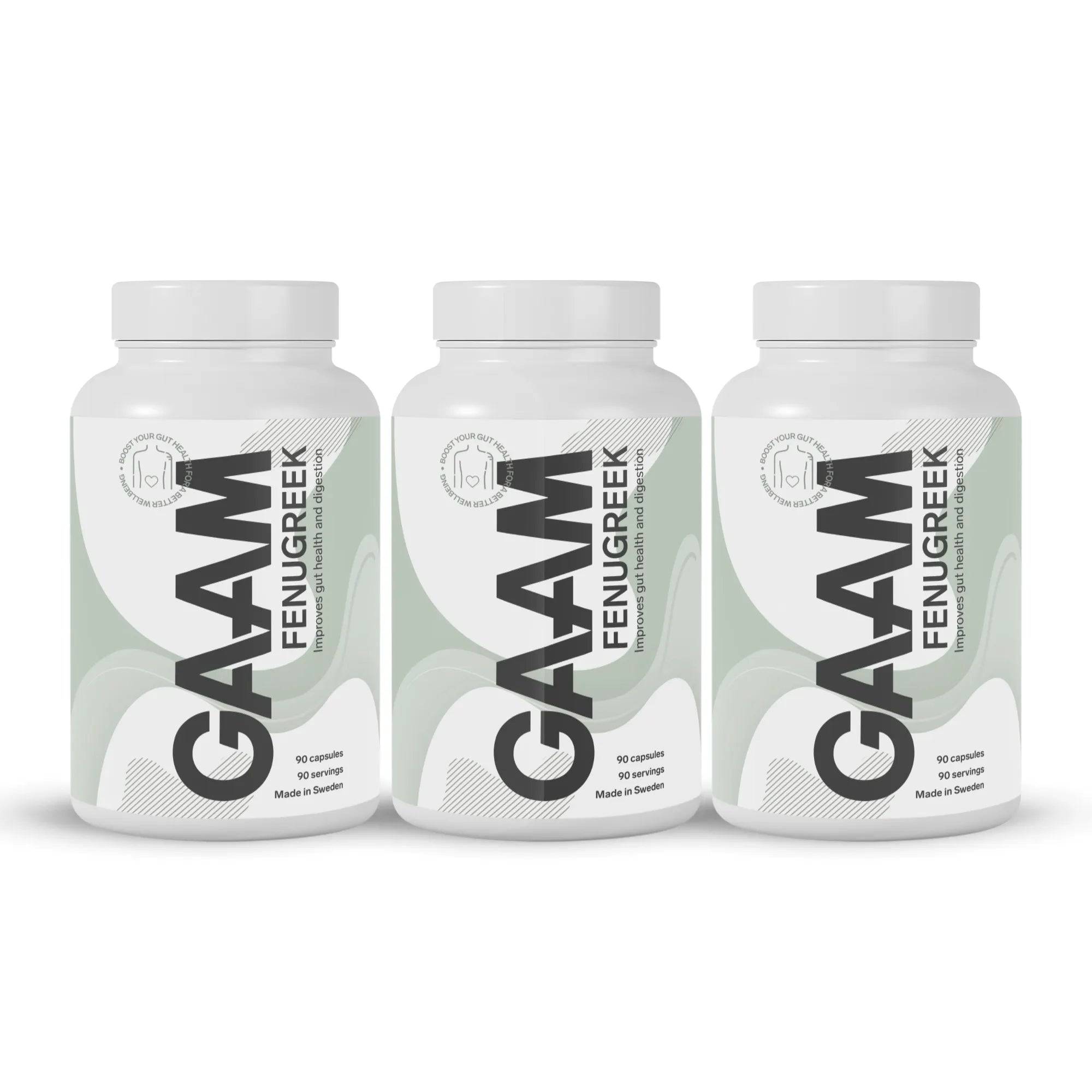 3 X Gaam Fenugreek 90 Caps