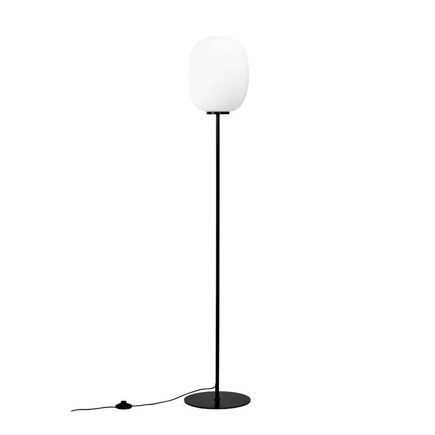 DL39 Gulvlampe - Opal/Sort