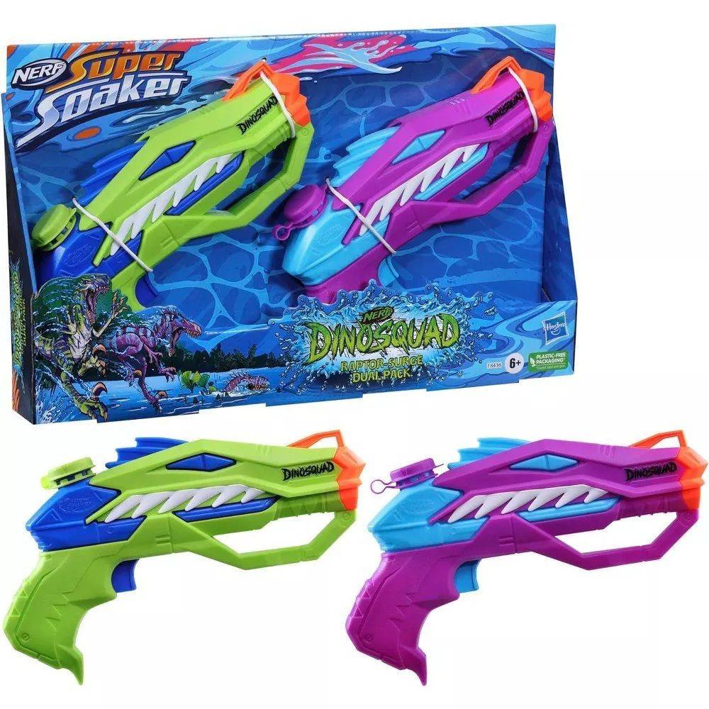 Nerf Super Soaker DinoSquad Raptor Surge Nerf Super Soaker Dino Vandpistol F8436