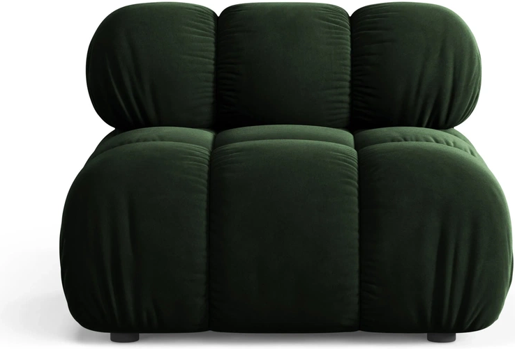 Modulsofa enkeltmodul Micadoni Bellis, flaskegrøn Venus velour 94x94 cm