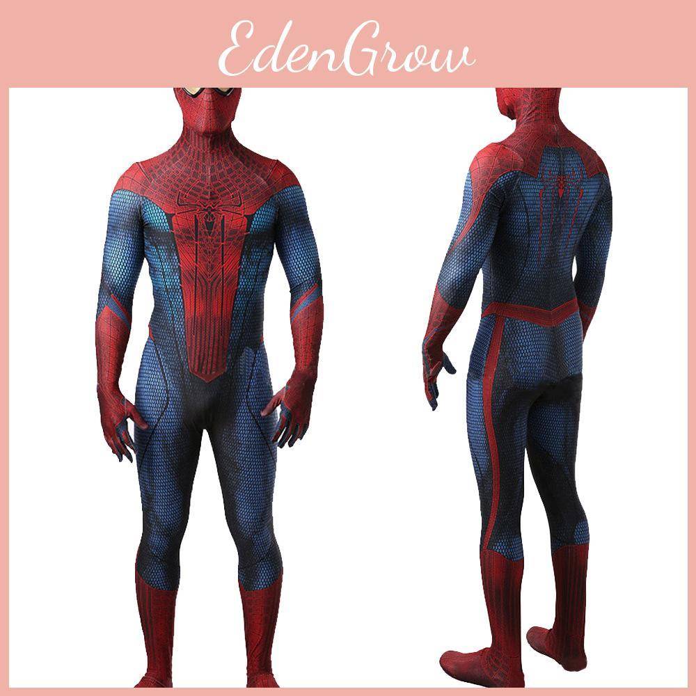 The Amazing Spider-man Dräkt Blå&röd Spandex Bodysuit För Barn Och Vuxna cm