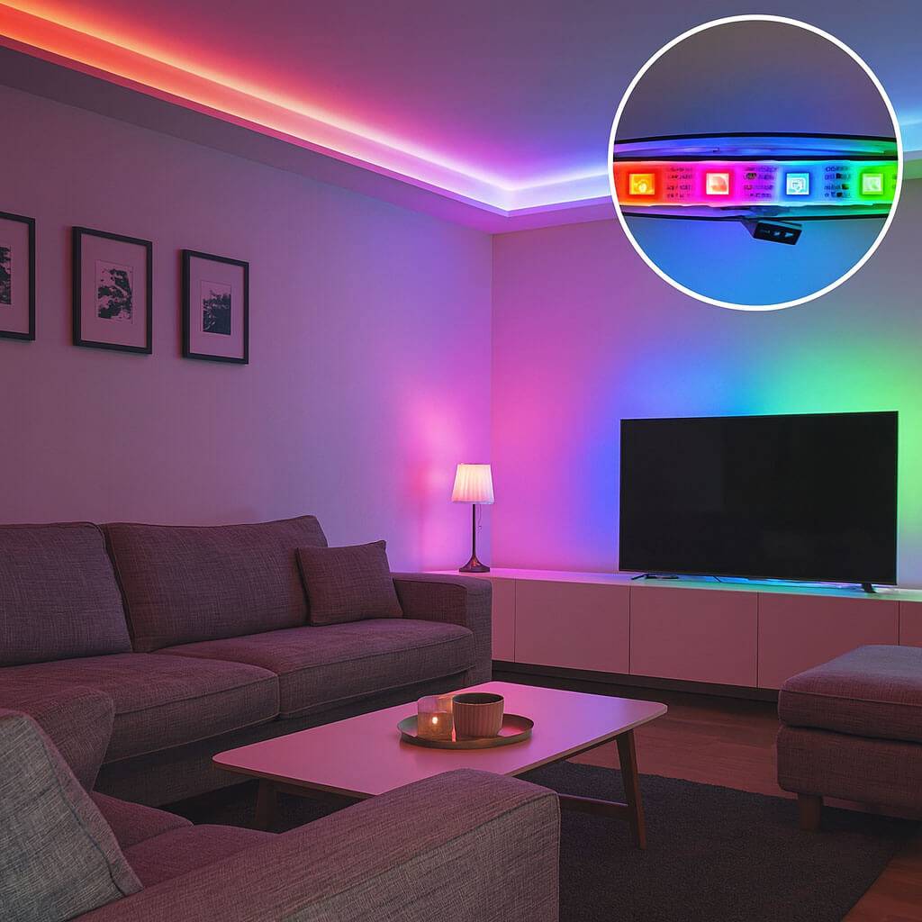 LED strip lyskæde 5m - vandtæt - 230 Volt