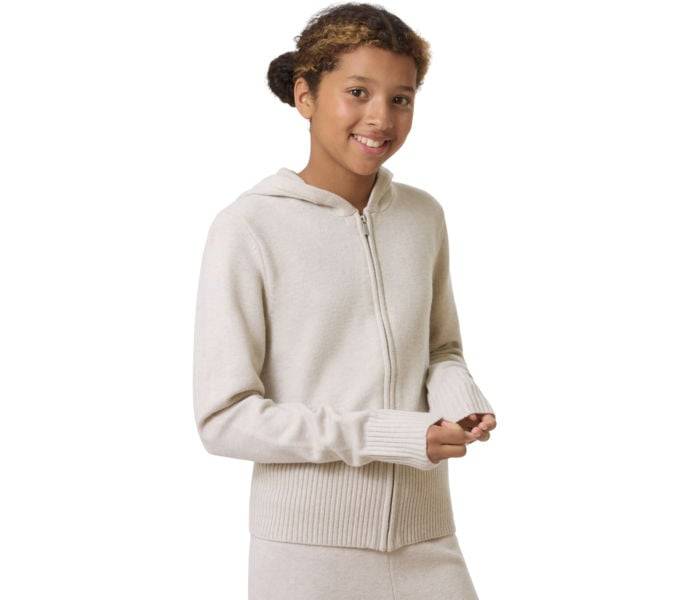 Lindsey Knitted JR huvtröja, BEIGE MEL, Barn, 146-152