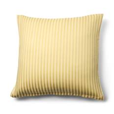 Kuddfodral 60x63 cm - 100% bomullssatin - Ljusgult enfärgat kuddfodral - Borg Living - Gul (60x63 cm)