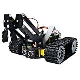 Freenove Tank Robot Kit for Raspberry Pi 5 4 B 3 B+ Zero 2 W, Crawler Chassis, Grab Objects, Ball Tracing, Line Tracking, Obstacle Avoidance, App Control, Camera, Servo (Raspberry Pi NOT Included)