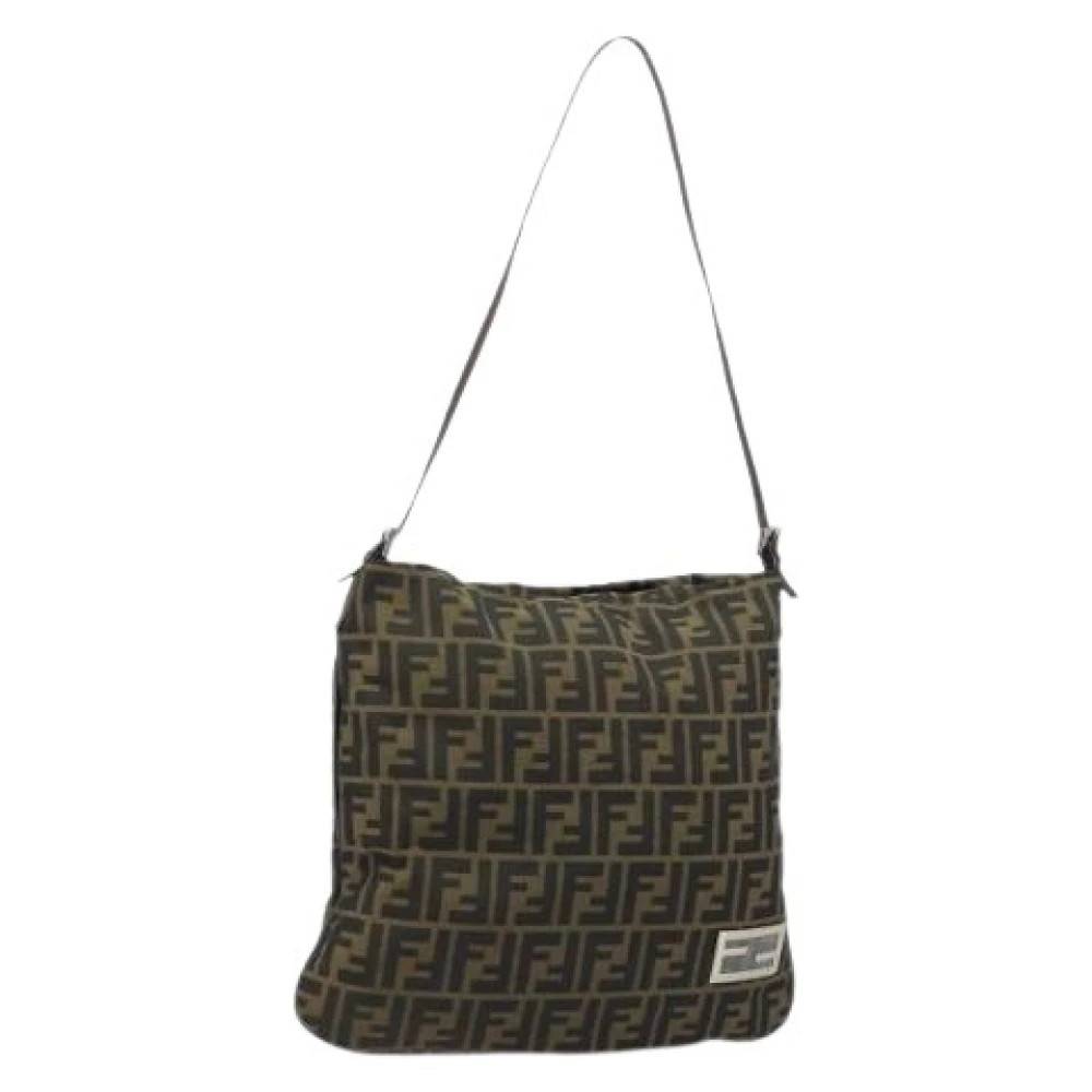 Fendi Vintage - Pre-owned Zucca Canvas Axelremsväska Vintage - Dam - ONE Size -