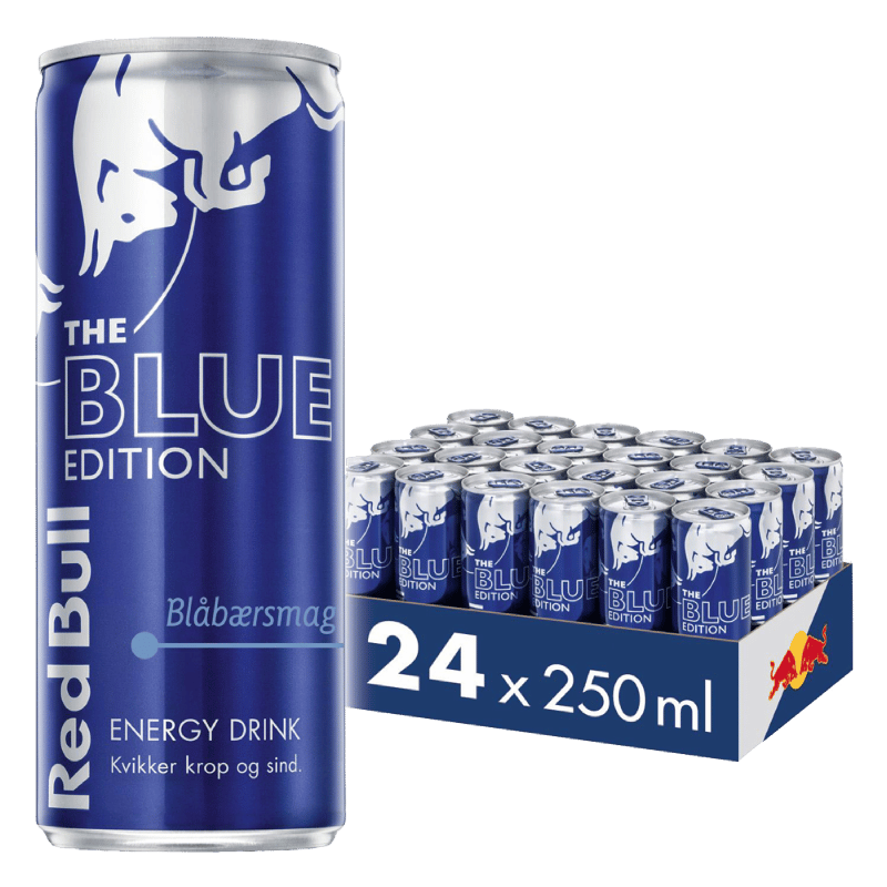 Red Bull Blue Edition Blåbærsmag 24x250 ml