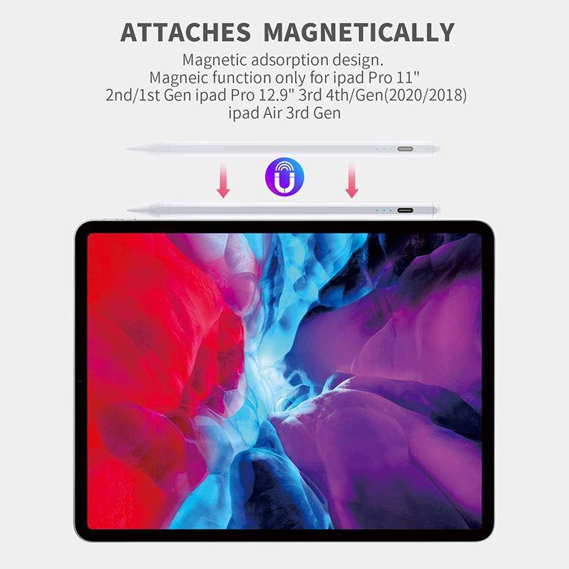 För Apple Pencil För Ipad A16 2026 10:e Generationen Stylus Penna Pro 13 M5 12.9 Air 11 M4 M3 5 4 3 Mini 7 6 A17 8:e 9:e Pekpennor vit