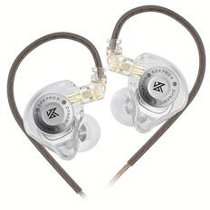 TEMU Kz Edx Wired In-ear Monitor Headphones - Dual Dd Hifi Stereo, Noise Cancelling Earbuds With Detachable Cable, Usb Powered, Rubberized Fit, Ideal For Anime/movies/tv/gaming