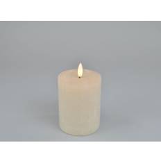 LED-bloklys D7,6xH10cm, beige