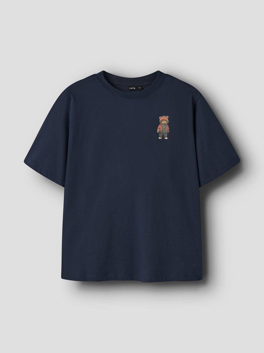 Ekologisk Bomull T-shirt - Blå - 134/140