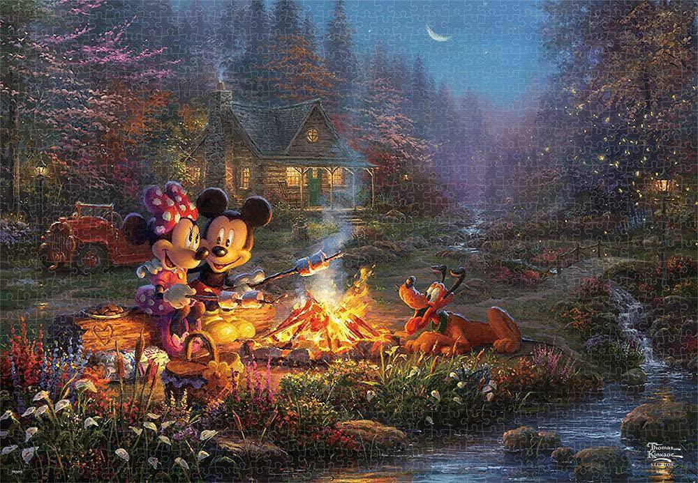 Tenyo i 1000 bitars pussel Disney MICKEY OCH MINNIE SWEETHEART LÄGERELD Levereras med lim och spatel Servicekort ingår [Tillverkad Japan]