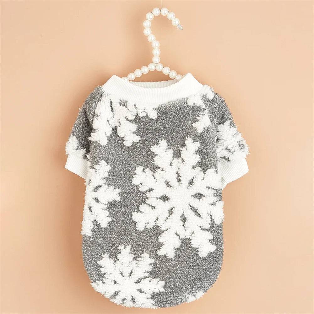 Fleece Winter Sweater for Cats & Small Dogs - Snowflake / XL / SPC (XL)