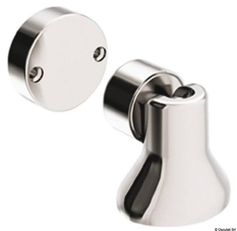 Justerbar magnetisk dørstopper i forkromet messing, 7,5 kg