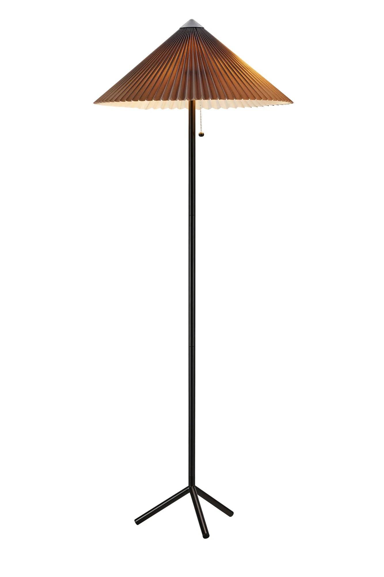 Plisado Golvlampa Grå