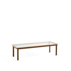 HAY - Kofi Water-Based Lacquered Walnut Frame W. Clear Reeded Glass Tabletop 140X50 - Sofaborde - Martin Solem