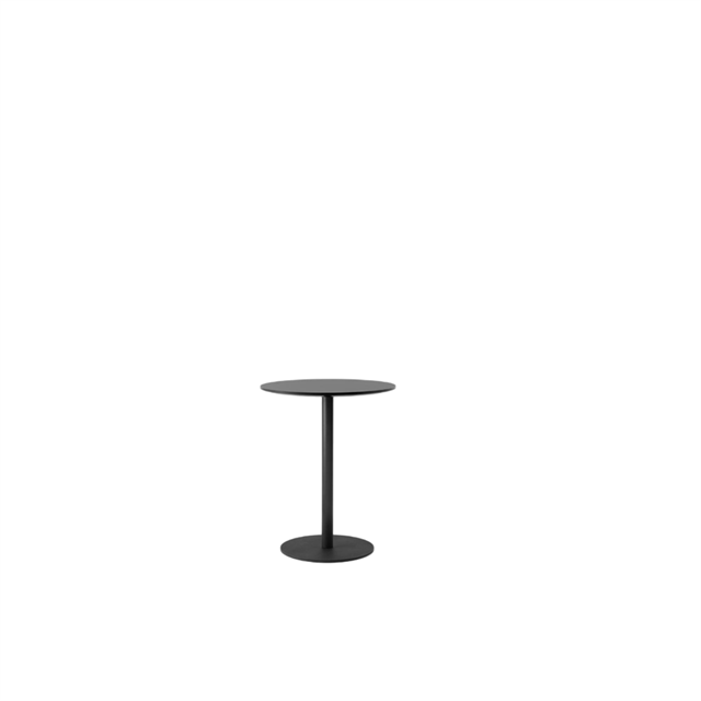 &Tradition In Between Sk17 Cafébord Ø60 Mat Sort/nano Laminat - Spisebord & Barbord Stål Matt Black - 132643A382A081.