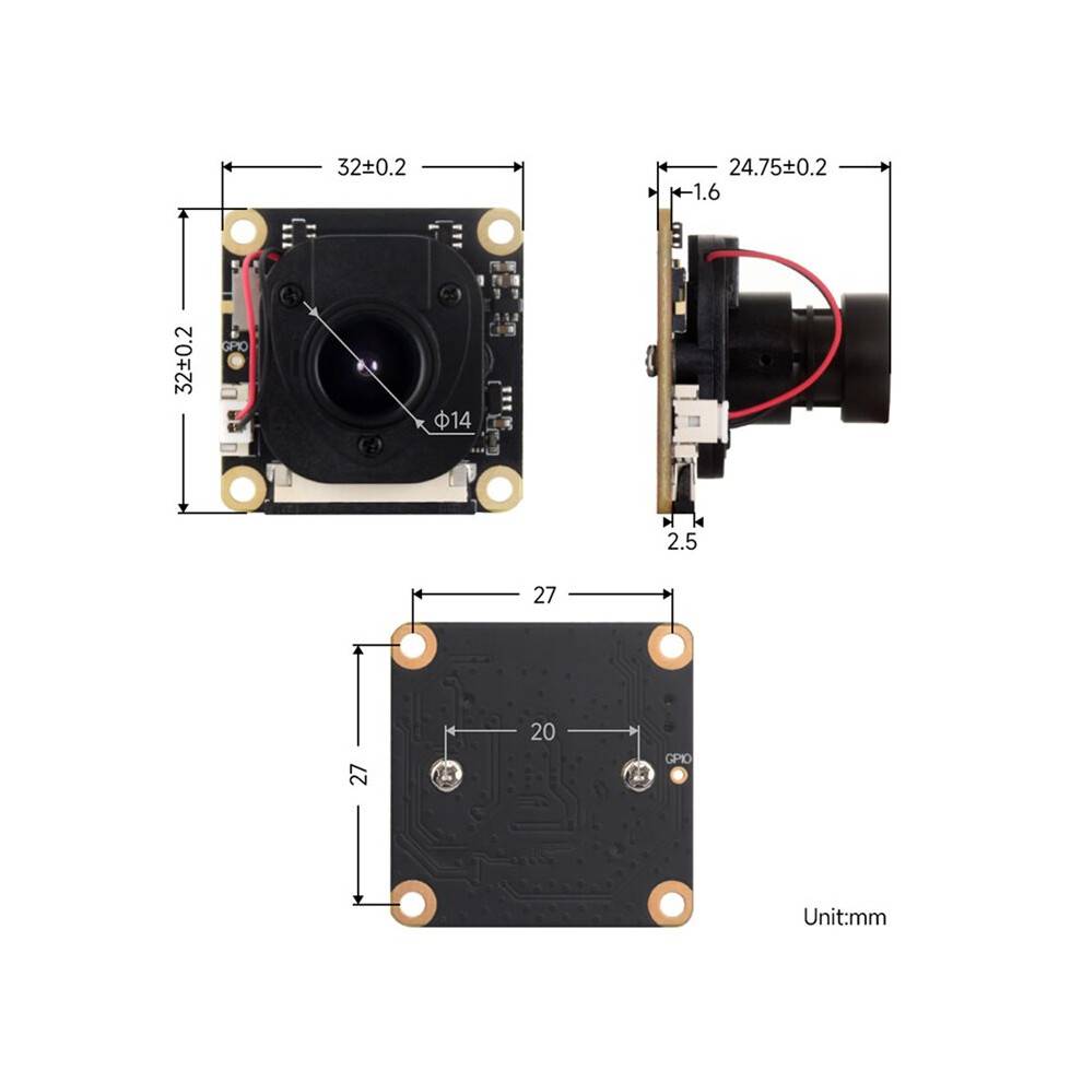 2X IMX290-83 IR-CUT Camera Starlight Sensor Camera 2MP Fixed-Focus Module for Raspberry Pie 4B/3B+ /3A+/Zero/Zero 2 W