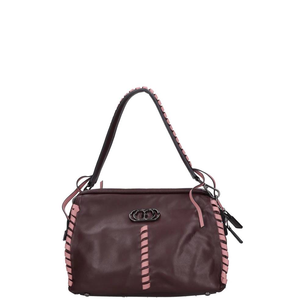 La Carrie Læder Skuldertaske - Tasker - Dame - Brun - ONE SIZE - Uld