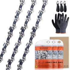 SAVIOR 3 Stück 35cm Kettensägenkette 3/8"LP 52 Antriebsglieder 1.1mm Rückschlagsarme Sägenkette kompatibel mit Makita DUC353Z, Bosch AKE35S AKE35-19S, Ein-hell, Husqvarna, Dolmar und mehr