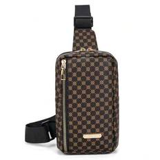 Classic Chest Bag Fashion And Simple Street Chest Bag Key Glasses Storage Bag Students School Supplies University Bag Sling Bag Fanny Pack Shoulder Ba - Bronze